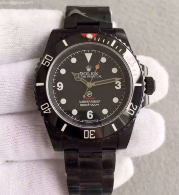 Fragment Submariner 116610 PVD Black Dial PVD Bracelet A2836
