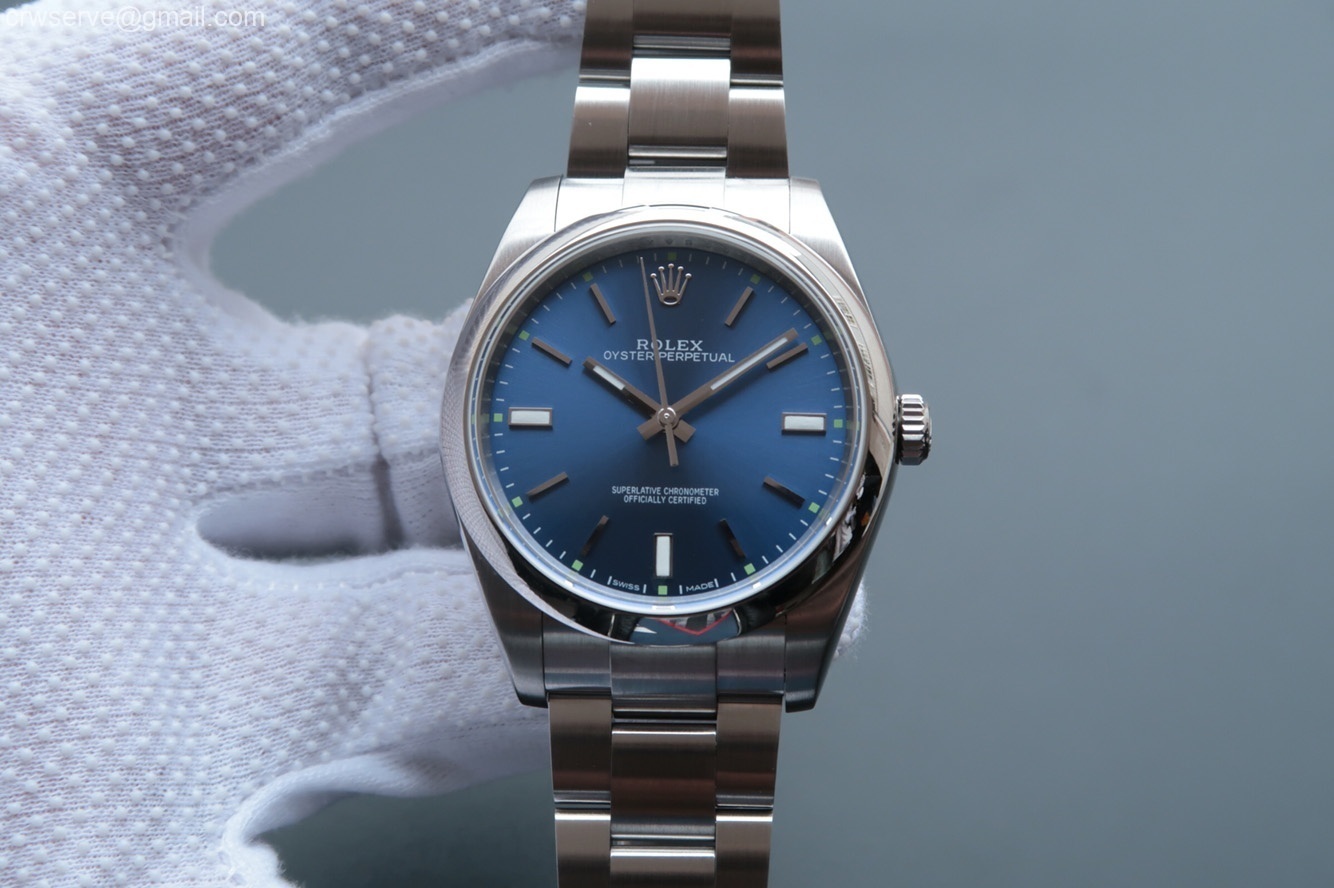 rolex oyster perpetual 39mm blue
