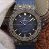 Classic Fusion 45mm SS Engravings Case SRF Blue Dial Gummy Strap A2892