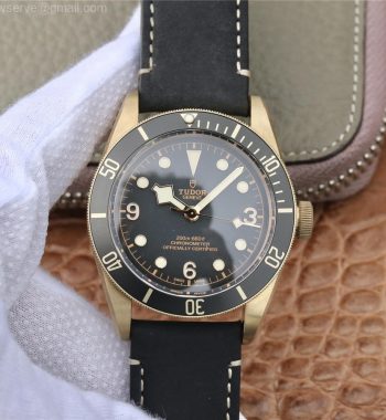 Heritage Black Bay Bronze Gray ZF Edition Leather Strap A2824