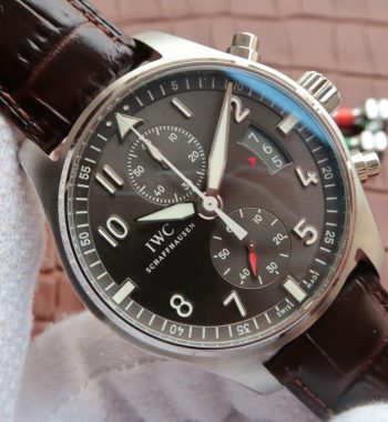 ZF Pilot Chrono SS IW387802 Leather Strap A7750