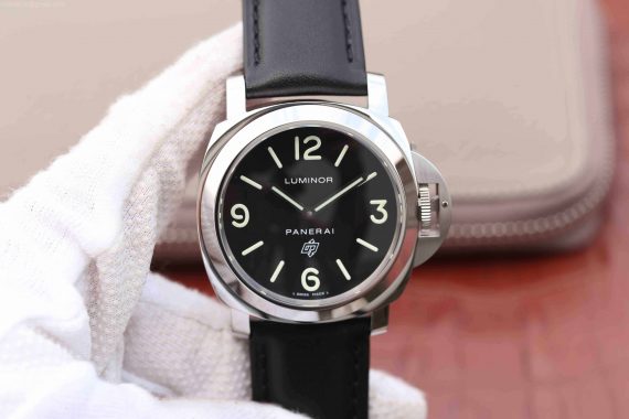 XF PAM000 Black Dial Black Leather Strap A6497