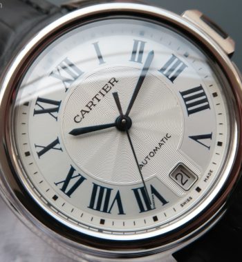 Cle de Cartier SS White Textured Dial Leather Strap MIYOTA9015
