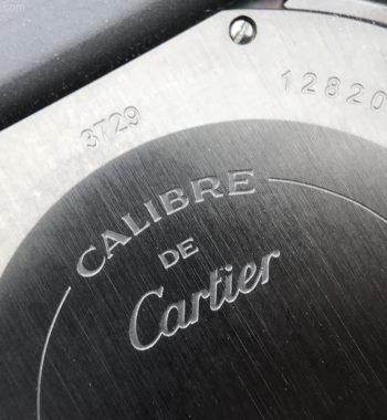 JJF Calibre De Cartier Diver DLC Black Dial RG Bezel Black Rubber Strap A23J