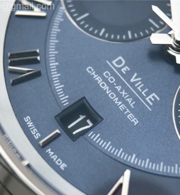 OMF De Ville Chronograph 42mm Blue Dial SS Bracelet A9300