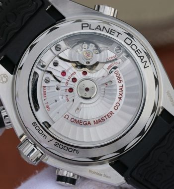 OMF Planet Ocean Master Chronometer Black LiquidMetal Leather Strap A9900