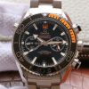 OMF Planet Ocean Master Chronometer Black/Orange Bezel Black Dial SS Bracelet A9900