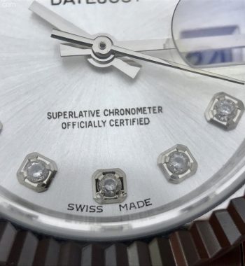 DateJust 28mm Fluted Bezel White Dial Diamonds Markers Bracelet A2236
