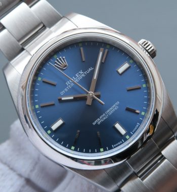 Oyster Perpetual 39mm 114300 Blue Dial on SS Bracelet SH3132
