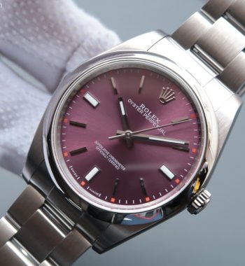 Oyster Perpetual 39mm 114300 Red Grape Dial on SS Bracelet SH3132