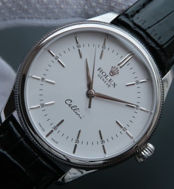 MK Cellini Time 50509 SS White Dial Leather Strap