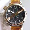 U-51 Chimera Watch Limited Edition Black Dial White Hands Light Brown Leather Strap A7750