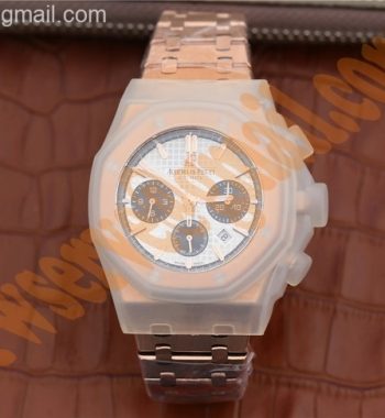 Royal Oak Chronograph RG JHF White/Black Dial RG Bracelet A7750