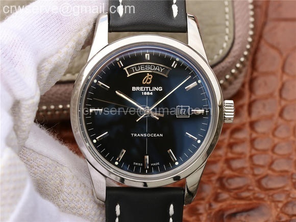 breitling transocean day date black