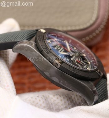 Chronomat 44mm Blacksteel GF Special Edition Black Dial Black Rubber Strap A7750