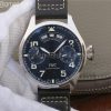 Big Pilot SS IW502703 YLF Blue Dial Brown Leather Strap A52850