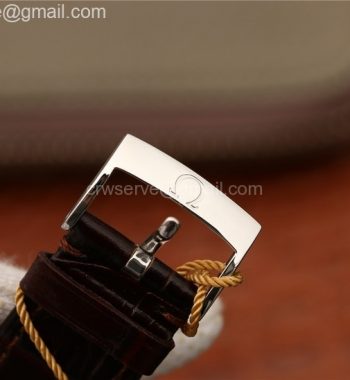 De Ville SS MKF White Dial RG Markers Brown Leather Strap MIYOTA 9015 V4