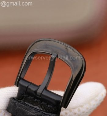 Giga Tourbillon PVD Skeleton Dial Black Leather Strap