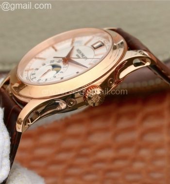 Complications Series Moonphase RG KMF White Dial Brown Leather Strap Cal.324