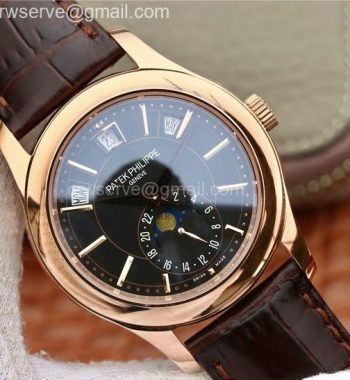 Complications Series Moonphase RG KMF Black Dial Brown Leather Strap Cal.324
