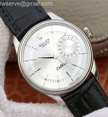 Cellini Date 50519 SS MKF White Dial Black Leather Strap A3165