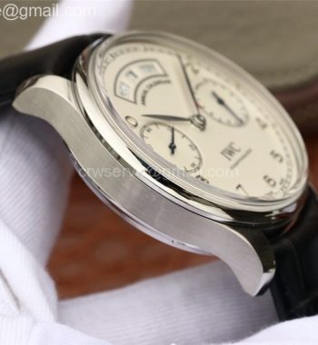 Portuguese Real PR Real Annual Calendar IW503501 ZF White Dial Black Leather Strap A52850