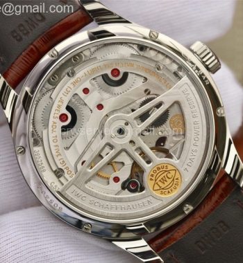 Portuguese Real Annual Calendar IW5035 ZF White Dial RG Markers Brown Leather Strap A52850