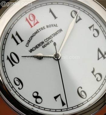 Historiques Chronomètre Royal 1907 SS GSF White Dial Red 12 Black Leather Strap MIYOTA 9015