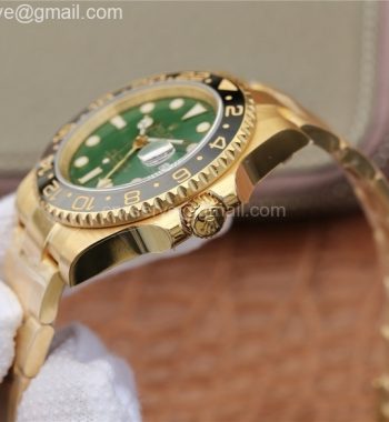 GMT-Master II 116718 LN Black Ceramic YG EWF Edition Green Dial YG Bracelet A2836