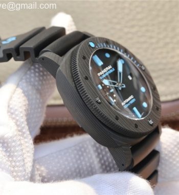 PAM1616 Carbotech 47mm VSF Edition Black Dial Blue Markers Rubber Strap P.9010