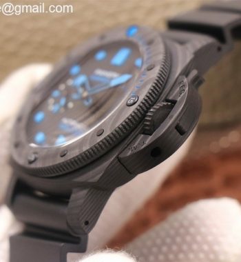PAM960 Carbotech 42mm VSF Edition Black Dial Blue Markers Rubber Strap P.9010 Clone