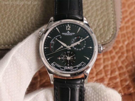Master Geographic Real PR SS ZF Edition Black Dial Black Leather Strap A939