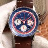 Navitimer B01 Chronograph 43 V9F Blue Dial Brown Leather Strap A7750