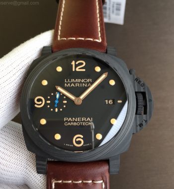 PAM661 Carbotech VSF Edition Brown Leather Strap P.9010