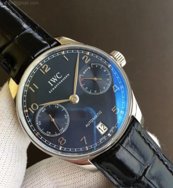Portuguese Real PR IW500710 ZF Edition Blue Dial Black Leather Strap A52010 V5