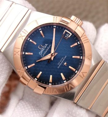 Constellation 38mm SS/RG VSF Edition Blue Textured Dial SS/RG Bracelet A8500 Super Clone