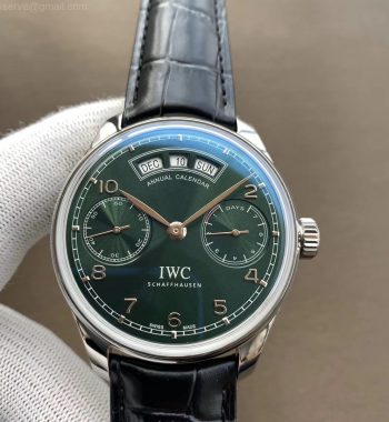 Portuguese IW503510 ZF Edition Green Dial Black Leather Strap A52850