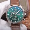 Pilot Chrono IW377726 ZF Edition Green Dial Brown Leather Strap A7750