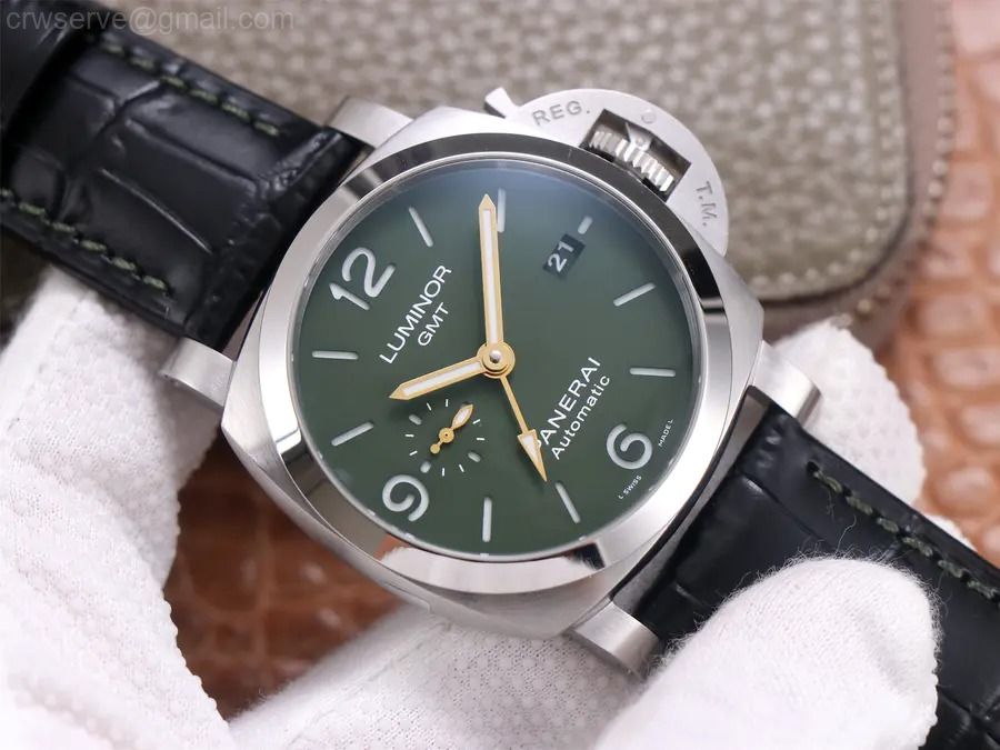 PAM1056 GMT VSF Edition Green Dial Black Leather Strap P.9011 Super Clone