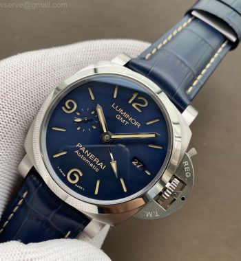PAM1033 V 44mm VSF Edition Blue Dial Blue Leather Strap P.9011 Super Clone