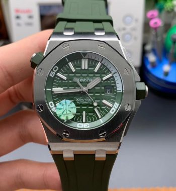 Royal Oak Offshore Diver Green 15710 JF Edition Green Rubber Strap A3120