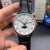 Villeret 6654 SS Complicated Function OMF Edition White Dial Black Leather Strap A6654