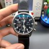 Pilot Chronograph IW37771 ZF Edition Black Dial Black Leather Strap A7750