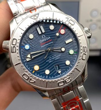 Seamaster 300M Beijing Winter Olympics SS ORF Blue Dial SS Bracelet A8806