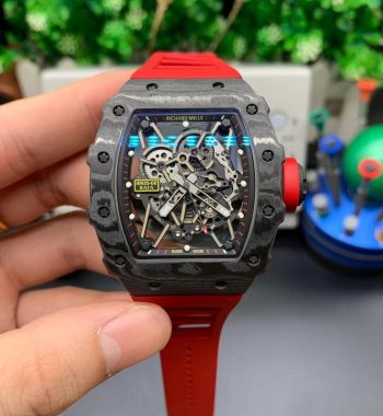 RM035-02 RMX Best Edition Real NTPT Skeleton Dial Red Rubber Strap NH05A