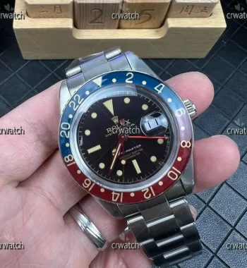 GMT Master 6542 Vintage Bakelite Bezel Black Dial SS Bracelet A2836