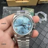 Day-Date II SS 40mm EWF Blue Dial Roman Markers SS Bracelet A2836