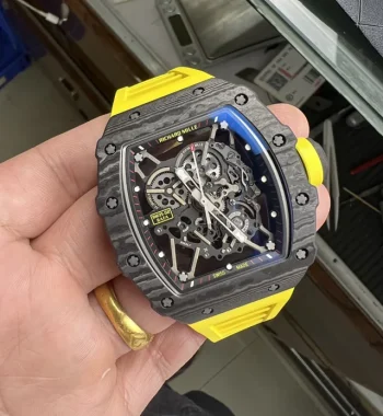 RM035 Carbon BBR Edition Skeleton Dial yellow Rubber Strap