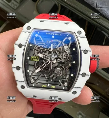 RM035-01 Forged Carbon Case BBRF Edition Red Crown Red Rubber Strap RMUL2