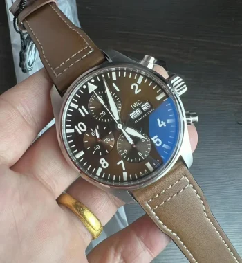 Pilot Chronograph IW377713 ZF Edition Brown Dial Brown Leather Strap A7750